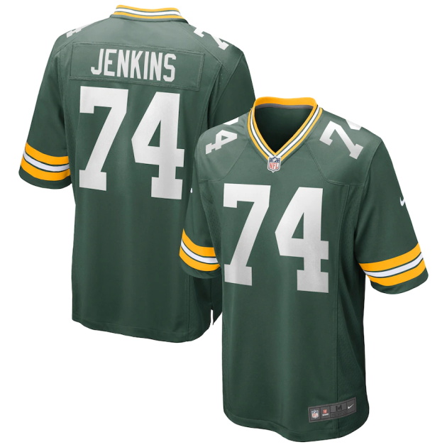 mens nike elgton jenkins green green bay packers game jersey